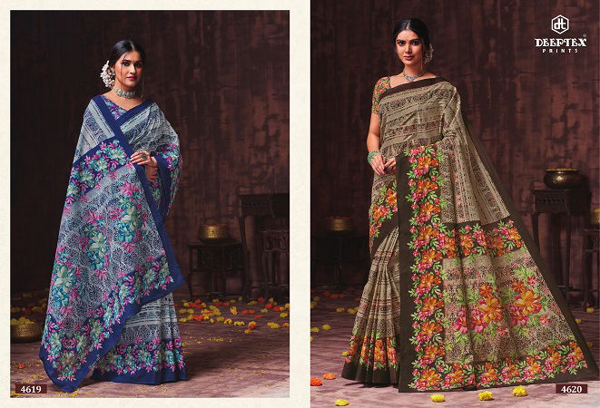 Deeptex Mother India Vol 46 Regular Wear Wholesale Cotton Printed Sarees
